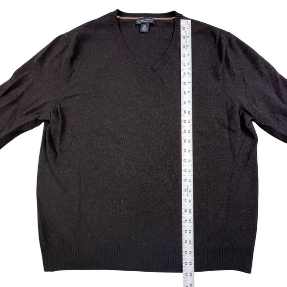 Banana Republic Extra Fine Merino Wool Sweater Mens XL Brown V-Neck Tight Knit - Picture 7 of 7